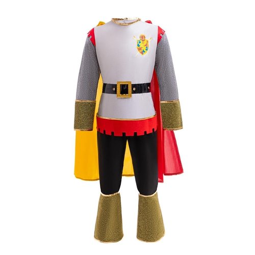 Dressy Daisy Medieval Knight Armor Warrior Halloween Costume Dress Up Outfit Set with Cape for Kids Boys Size 8-10