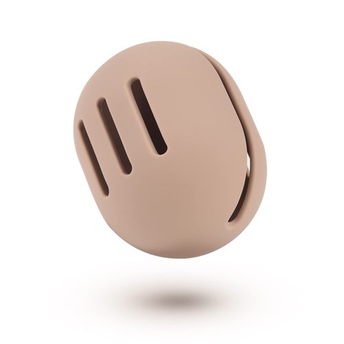 CORNERIA Integrated Makeup Sponge Travel Case, Silcone Washable Reusable Makeup Sponge Holder, Blender Holder Beauty Makeup Sponge Protective Carrying Case (Khaki)