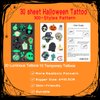 360 Styles Halloween Decorations Party Favors Temporary Tattoos for Kids, 30 Sheets Glow In The Dark Tattoos, Halloween Fake Stickers for Halloween Party Supplies Goodie Bag Fillers