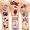 192pcs Ice Hockey Temporary Tattoos Ice Hockey Themed Birthday Party Favors Decorations Supplies for Kids Gifts Classroom School Prizes