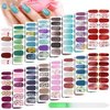 224 Pieces 16 Sheets Full Nail Wraps Nail Polish Stripes Nail Polish Stickers Self-Adhesive Nail Decals with Nail File Manicure Kit for Women Girls DIY Nail (Mixed Adornment Series)