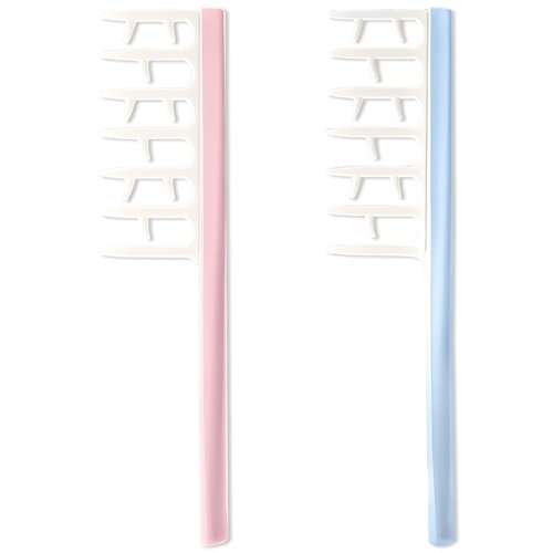 2pcs Antlers-shaped Seam Comb Set - Fluffy Ladies Styling Comb, Perfect Hairdressing Tool for Home, Salon, and Barber Shop Use.