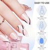 Makartt Gel Nail Polish Kit, Black White Nail Polish Gel Set Noir & Blanc Summer Soak Off Nail Gel Polish LED Required UV Gel Polish Kit Black Nails White Gel Paint for Nail Art Salon DIY 2Pcs