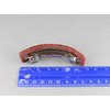 Dark Brick Red barrette plastic marbled pattern rectangle hair clip accessory 3.25 inches long