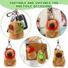 Ditucu 2 Pcs Capybara Plush Keychain Toys Kawaii Strawberry Turtle Capibara Stuffed Animals Dolls Pendant for Backpack Decoration Gift for Kids