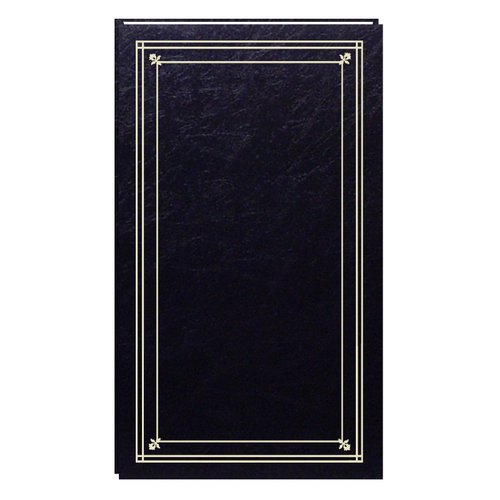 Pioneer Photo Albums 204-Pocket Post Bound Slim Line Leatherette Cover Photo Album for 4 by 6-Inch Prints, Black