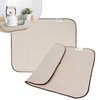 Sinland Microfiber Dish Drying Mat Super Absorbent Dish Drying Rack Pads Kitchen Counter Mat 16Inch X 18Inch Beige 2 Pack