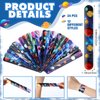 Realspring 48 Pcs Outer Space Party Favors 24 Space Slap Bracelets 24 Silicone Wristbands Galaxy Astronaut Bracelets Bulk for Kids Classroom Rewards Stars Solar System Planet Birthday Party Supplies