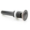 Oil Rubbed Bronze Pop Up Drain, Bathroom Vessel Lavatory Vanity Faucet Sink Drain Stopper, ORB with Overflow