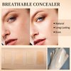 2-in-1 Liquid Foundation and Concealer Stick with Brush, Buildable And Lightweight Formula, Waterproof And Full Coverage Foundation, Long Lasting Moisturizing Concealer Foundation