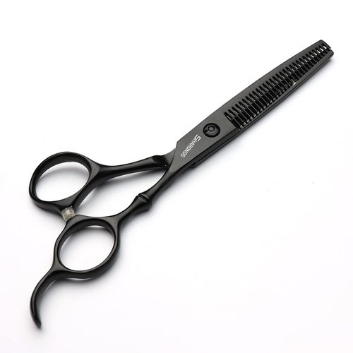 SHARONDS 6/7 Inch Professional 440C Hair Cutting Scissor Salon Hairdressing Thinning Shears Perfect for Barber and Home Use (6 in tooth)