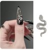 Snake Nail Art Charms 3D Alloy Snake Nail Charms Gold Silver Rose Gold Wave Snake Nail Jewelry Retro Exquisite Three-Dimensional Snake Design Nail Gems for Women Girls Nail Art Decoration 30pcs