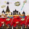 Spider Theme Party Tablecloth 3 PCS, Plastic Disposable Superhero Spider Table Cover for Spider Fans Birthday Party Decorations Supplies, 86.6 x 51.2in