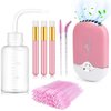 Shmian Lash Cleaning Kit - Electric Eyelash Fan Dryer & Extension Cleaning Brush - Pink Mini Fan for Eyelashes - Complete Lash Care & Extension Supplies
