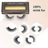 Arison False Lashes Natural Wispy Lashes Mink Long Wispy Natural Eyelashes 3d Mink Eyelashes Wispies Thick Fluffy Real Mink Lashes Strip 1 Pair Package for Makeup (AH35)