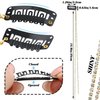 Chunyin Rhinestone Hair Chains Rhinestone Hair Accessories, Hair Extensions Pearl Hair Clip Rhinestone Hair Pins Hair Gems Rhinestones for Braids for Women 6 Count (Gold)