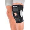 MUELLER Sports Medicine Hinged Wrap Around Knee Brace for Adults, Men and Women Knee Support for Pain, Injury, or Arthritis, Black/Gray,12-21 Inches, One Size Fits Most
