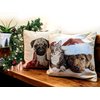 Pug Renaissance Dog Throw Pillow Cover - Tache Napoleon Bownparte - 2 Pieces 18 X 18 Inch Square French Vintage Tapestry Woven Set