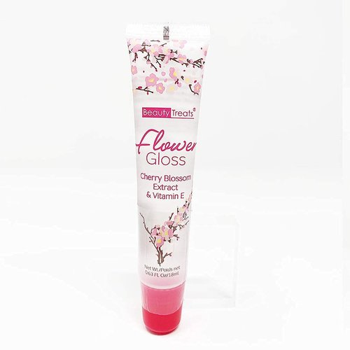 Generic Flower Gloss Cherry Blossom Scented Lip Gloss Infused with Cherry Blossom Extracts and Vitamin-E, .63oz CLEAR Squeeze Tube .63 Ounce; under 5 Inch in length 510B
