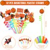 Basketball Party Favors Set 72 PCS Basketball Slap Bracelets Straws Tattoo Stickers Mini Stress Ball Silicone Bracelets Gift Bags for Kids Adults Sports Basketball Birthday Gift Classroom Rewards