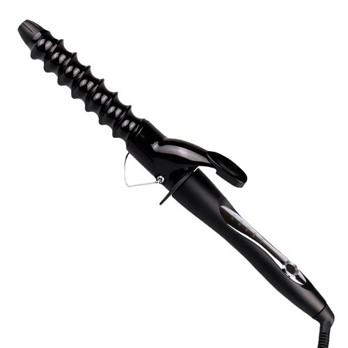 JINDIN Spiral Curling Wand with Clamp - 32mm Ceramic Hair Iron for Tight to Loose Curls and Crimping Waves, Adjustable Temperature