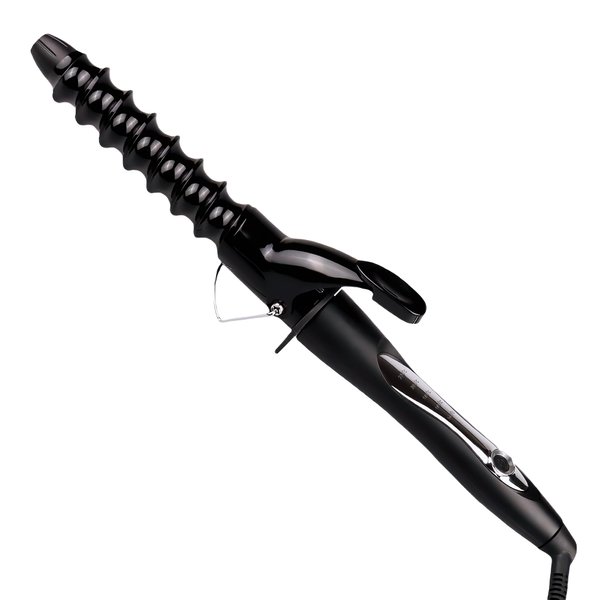 JINDIN Spiral Curling Wand with Clamp - 32mm Ceramic Hair Iron for Tight to Loose Curls and Crimping Waves, Adjustable Temperature