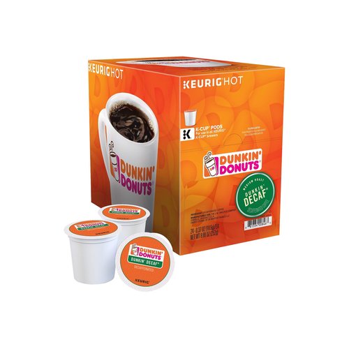 Dunkin' Donuts 2516933 Dunkin' Decaf Coffee K-Cup Pods Medium Roast 24/Box (400846)