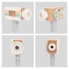 Wooden Mini Pretend Video Camera Toy for Toddlers 1 2 3 Years Old, Christmas Birthday Gifts Photographed Props for Boys Girls Children Kids