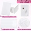 anezus White Earring Cards, 400 Pcs Earring Packaging Supplies Kit with Earring Display Holder Cards Self-Sealing Bags Earring Backs, Cardboard Paper Necklace Cards for Jewelry Display