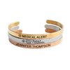 MIA·MIA Personalized Medical Alert Bracelet for women, Custom Engraved ID emergency awareness discreet cuff jewelry for health urgency conditions, diabetes, allergy, epilepsy