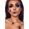 MDRTIRIM 10 Sheets Halloween Face Temporary Tattoos 3D Spider Tattoos Sticker Waterproof Sweating Horror Darkness Spiderweb Eye Body Tattoo for Widow Kids Women Props Decal