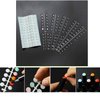120 Pcs False Nail Display Tips Nail Art Display Chart Nail Art Color Display Tips Tool with Adhesive Sticker for Nail Polish Training Practicing (Transparent)
