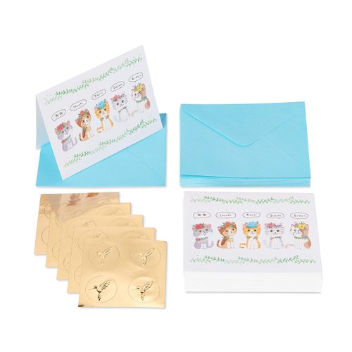 Papyrus Thank You Cards with Envelopes, Kittens (20-Count)