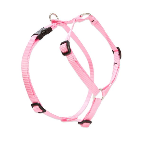 LupinePet Basics 1/2" Pink 12-20" Adjustable Roman Dog Harness for Small Dogs