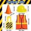 Geyoga 24 Pieces Construction Party Supplies for Kids - Vest, Cones, Hat, Dress Up Bag for Theme Birthdays, Halloween