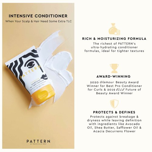 PATTERN Beauty by Tracee Ellis Ross Intensive Conditioner, 29 Fl Oz, Shea Butter, Avocado Oil & Vitamin E, Extreme Moisture for Curly Hair, Curl Restoration and Tight-Textures, 3a-4c