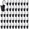Curtain Clips with Hook, 100 Pack Small Metal Hangers for Outdoor Camp Tent Decor Vendor Booth Display Awning Light Party Art Photos Tablecloth, Black