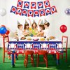 4 Packs Baseball Tablecloth Baseball Table Cover Baseball Plastic Tablecloth Sports Ball Table Cloth Baseball Party Decorations Sports Birthday Party Supplies Baseball Themed Party Decor 86 x 51 Inch