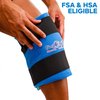 Cool Relief Knee Ice Wrap with Compression (11” x 12”) Flexible Knee Cool Pack Wrap, Knee Compression - Ice Packs for Injuries Reusable, Knee Ice Pack Wrap for Joint Pain Relief & Faster Recovery