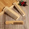 3 Pcs Bamboo Hair Comb, Wooden Comb for Women Men, Anti-Static Natural Bamboo Comb, Fine Tooth Wide Tooth Wood Combs Set for Straight Hair, Curly Hair, Beard