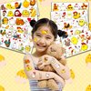 100 PCS Chicken Birthday Party Decorations Favors Supplies Yellow Chicken Farm Animals Decor Stickers Temporary Tattoos For Girls Boys Gift School Prizes Rewards