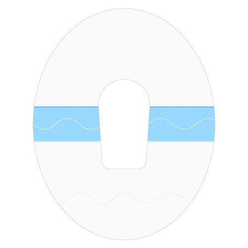 100 Pieces Shower Waterproof Patch Transparent Waterproof Adhesive Patch Compatible with G6 Overpatch Transparent Stickers Long Lasting Sweat-Proof Continuous Glucose Monitor Protection (Blue)