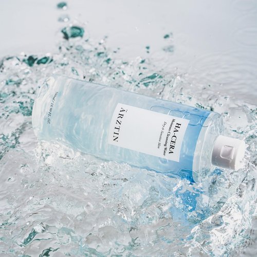 ARZTIN HA-CERA Moisture Cleansing Water, 16.9 fl oz, I Makeup Remover Cleanser, Gentle Face, Hyaluronic Acid, Ceramide Gentle Facial Moisture Makeup Remover Water