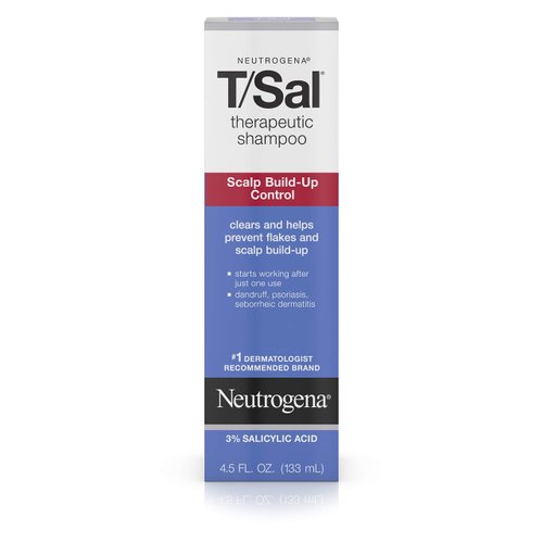 Neutrogena T/SAL Therapeutic Shampoo for Scalp Build-Up Control with Salicylic Acid, Scalp Treatment for Dandruff, Scalp Psoriasis & Seborrheic Dermatitis Relief, 4.5 fl. oz