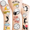 100PCS Cute Volleyball Tattoos Temporary Stickers Theme Birthday Party Decorations Supplies Favors Cool Funny Summer Beach Games Tattoo Sticker Gifts For Kids Boys Girls School Prizes Carnival