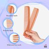 Styling Gear #303 Wide Tooth Comb Hair Detangling Comb Styling For Women, Men, Hair Stylists, Hair Comb, Wide Teeth Combs Fine Tooth Clipper Combs. 2 Piece (Tan)