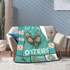 Otter Blanket Soft Cozy Otter Gifts for Otter Lovers Throw Blanket Super Fuzzy Fluffy Warm Otter Lightweight Fleece Flannel Gifts Blankets for Kids Adults 50"X40"