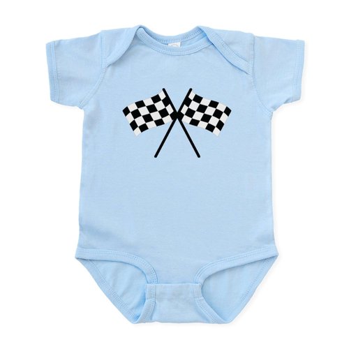 CafePress Checker Flag Autorace Infant Bodysuit Infant Bodysuit Baby Romper