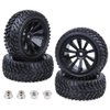 Hobbypark Outer Diameter 2.99 inch / 76mm Rubber RC Car Tires & Wheel Rims foam Inserts 12mm Hex Hub (4-Pack)