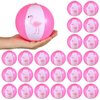 Jexine 24 Pcs Mini Beach Balls Flamingo Party Pack, 5 Inch Inflatable Pink Beach Ball Flamingo Toy in Bulk for Teens Adults Pool Luau Party Supplies Decorations